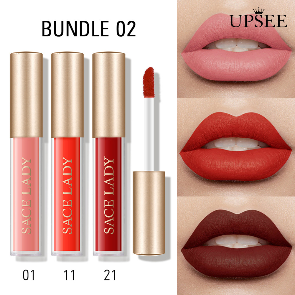 (Hàng Mới Về) Set 3 / 6 Son Bóng Sace Lady Chống Thấm Nước Và Không Bết Dính | BigBuy360 - bigbuy360.vn