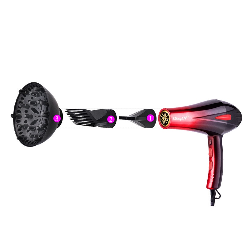 CkeyiN Máy Sấy Tóc 2 Chiều Nóng Lạnh Công có thể điều chỉnh Máy sấy tóc công suất lớn HS122