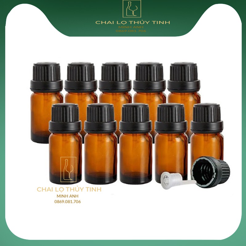 [ Giá sỉ chỉ từ 4k] Lọ thủy tinh nâu nắp nhựa - [SIÊU BỀN] - 5ml 10ml 15ml 20ml 30ml 50ml 100ml