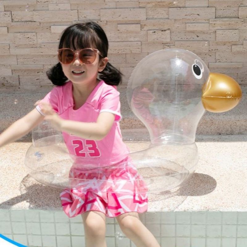 Phao bơi vịt mỏ vàng cho bé chống lật trong suốt JIMADO 8837257403