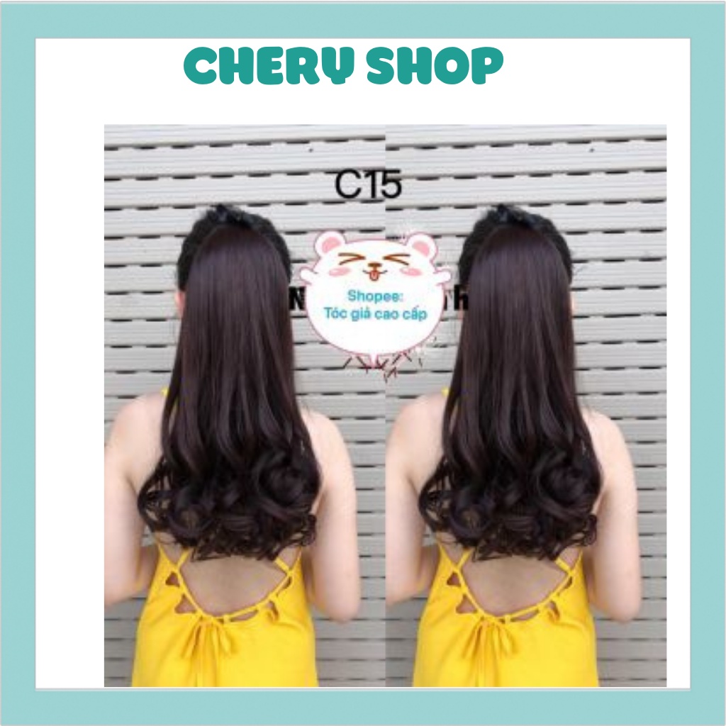 Tóc giả nữ đẹp  FREESHIP  tóc giả cột xoăn đuôi 053L