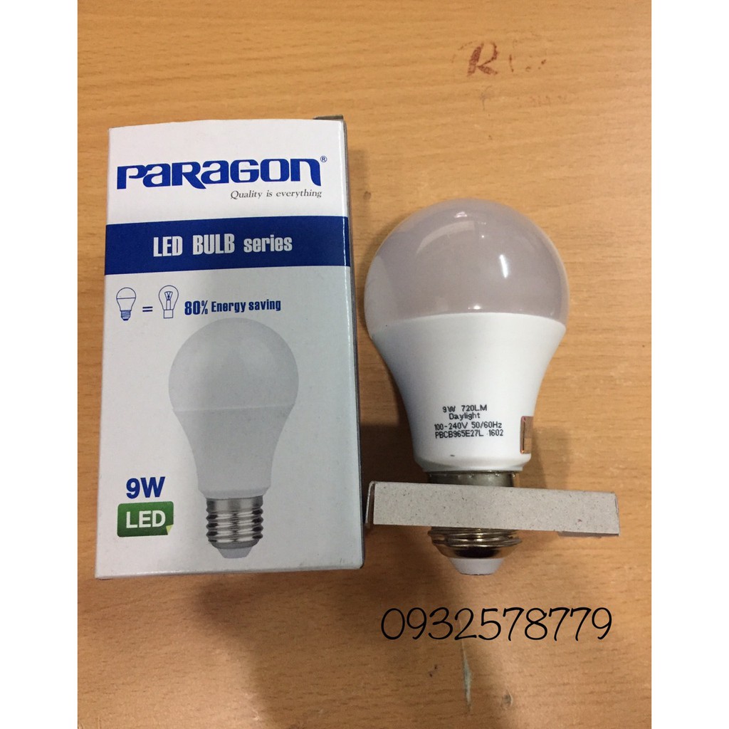 BÓNG ĐÈN LED 9W,LED BÚP 9W PARAGON