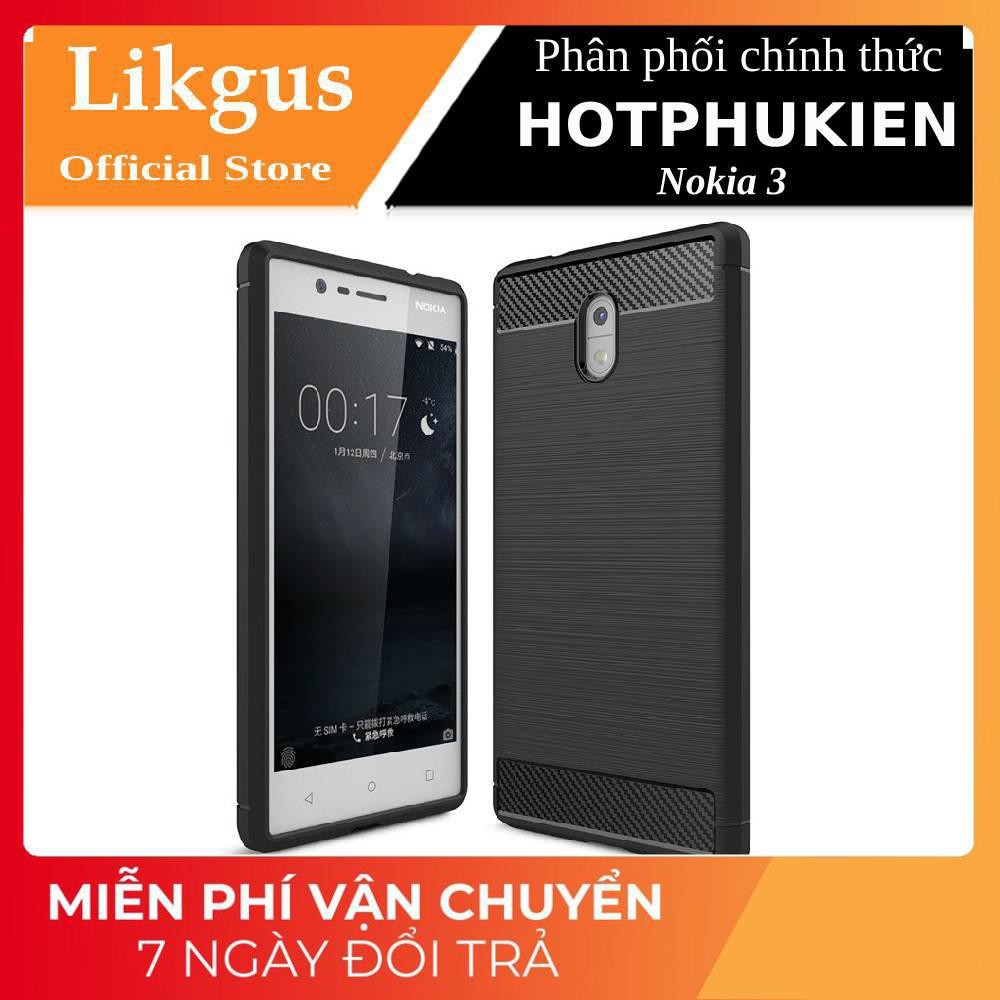 Ốp lưng silicon chống sốc cho Nokia 3 hiệu Likgus (bảo vệ toàn diện, siêu mềm mịn) - Hàng chính hãng