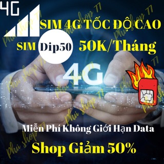 Sim DIP50 - BL5GT Data Mobifone - Tặng 10k Gia Hạn