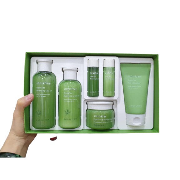 [Bộ Set 6 Món] Dưỡng Da Innisfree Trà Xanh Balancing EX 2020 Hàn Quốc