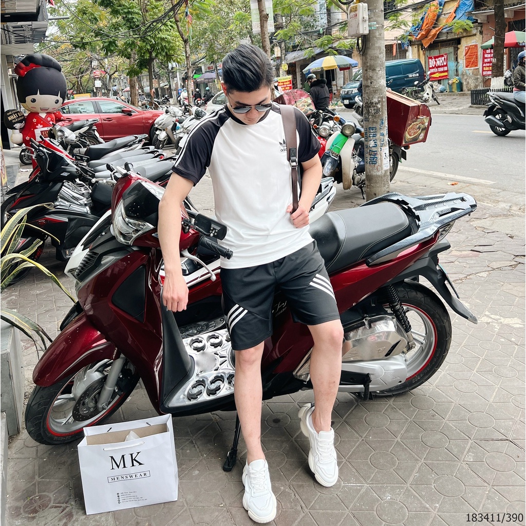 [ẢNH THẬT] Bộ Ngắn Tay Thể Thao Nam Cải Sọc