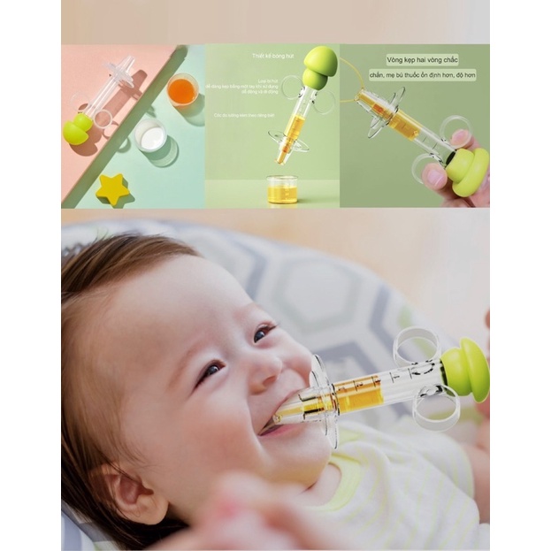 Bộ dụng cụ bón thuốc silicone có hộp đựng mềm mại, bón sữa, bón nước trái cây cho trẻ em siêu tiện lợi