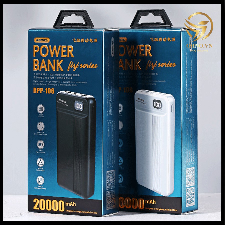 Pin Sạc Dự Phòng Điện Thoại Remax RPP-106 20000mah Sạc Dự Phòng Mini Dung Lượng Lớn - OHNO Việt Nam