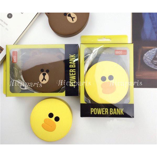 Bán SẠC DỰ PHÒNG GẤU BROWN- VỊT VÀNG SALLY LINE FRIENDS  Siêu rẻ