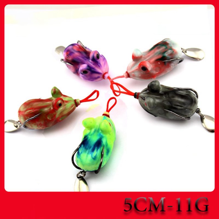 Mồi câu lure mồi nhái giả câu con cá quả cá sộp 5cm 11g nhái hơi câu cá giá cả tương đối rẻ siêu nhậy M18