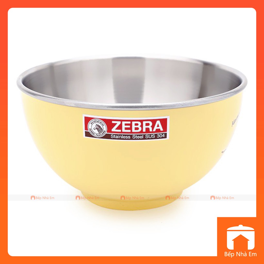 Chén Trẻ Em ZEBRA Kiddy 2 Lớp Cách Nhiệt Inox 304 - Hàng Nhâp Khẩu Thái Lan