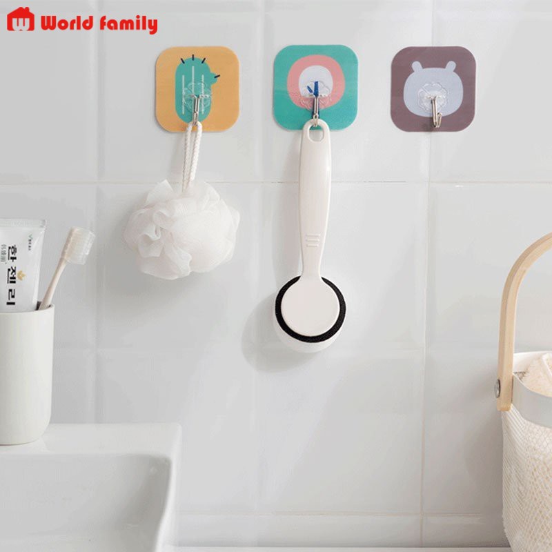 [1 K] Móc dán tường treo vật dụng với các họa tiết hoạt hình siêu xinh