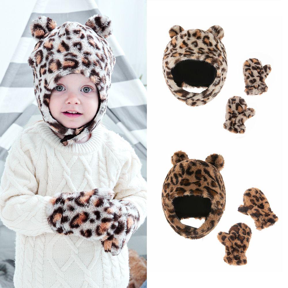 Set Găng Tay + Mũ + Găng Tay Giữ Ấm Mềm Mại Dễ Thương Cho Bé 1-4 Tuổi
