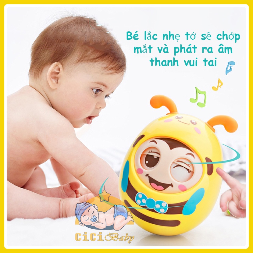 Lật đật chớp mắt hình chú ong đáng yêu cho bé CiCiBaby