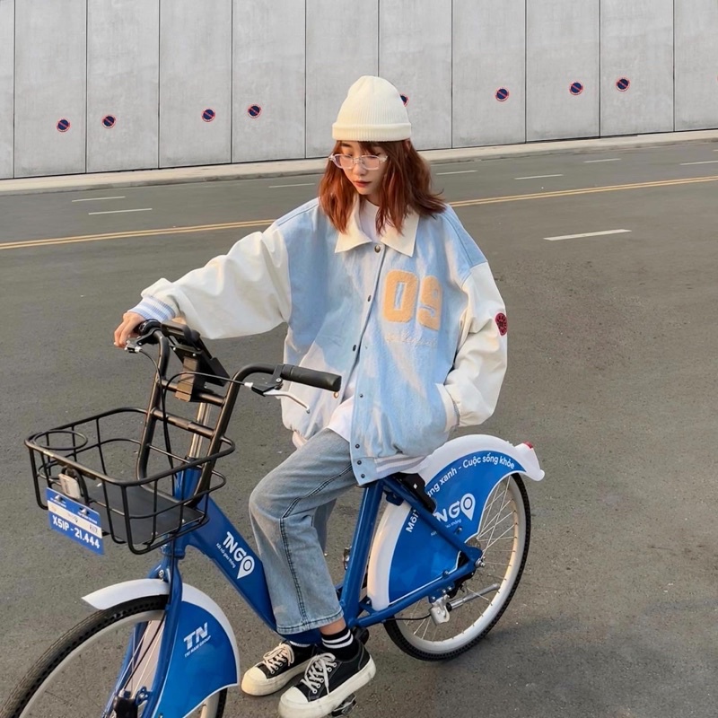 BASEBALL “09” DENIM JACKET áo khoác bóng chày