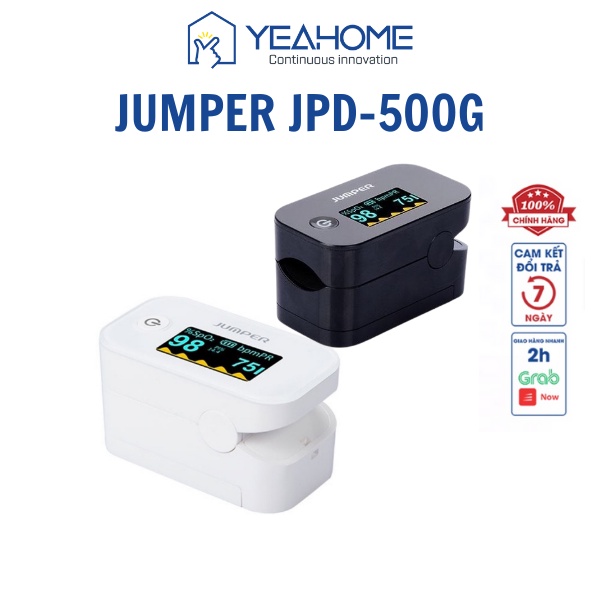 Máy đo nồng độ oxy máu và nhịp tim Jumper JPD-500G bảo hành 24 tháng - Yeahome Care