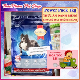 1kg - thức ăn cho chó bull trưởng thành smartheart power pack