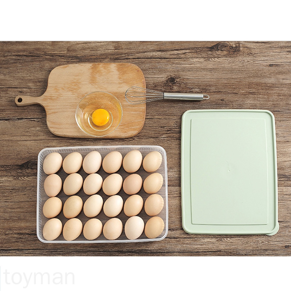 Giá Đỡ Trứng 24 Ô Bằng Nhựa Chống Trượt Tiện Dụng Cho Nhà Bếp