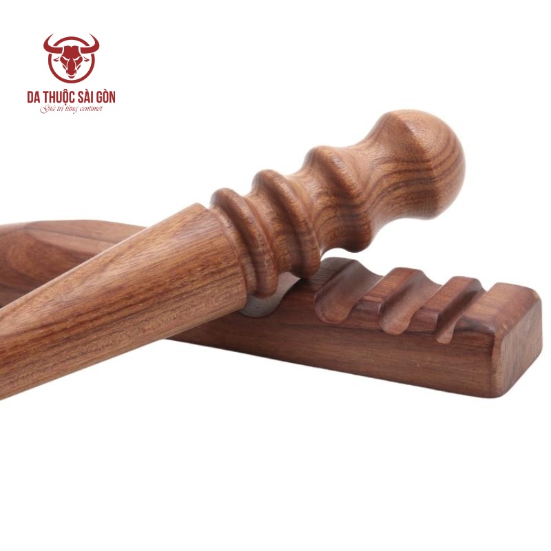 Cây đánh cạnh cao cấp bằng gỗ đàn hương - Bộ dụng cụ làm da handmade - Da Thuộc Sài Gòn