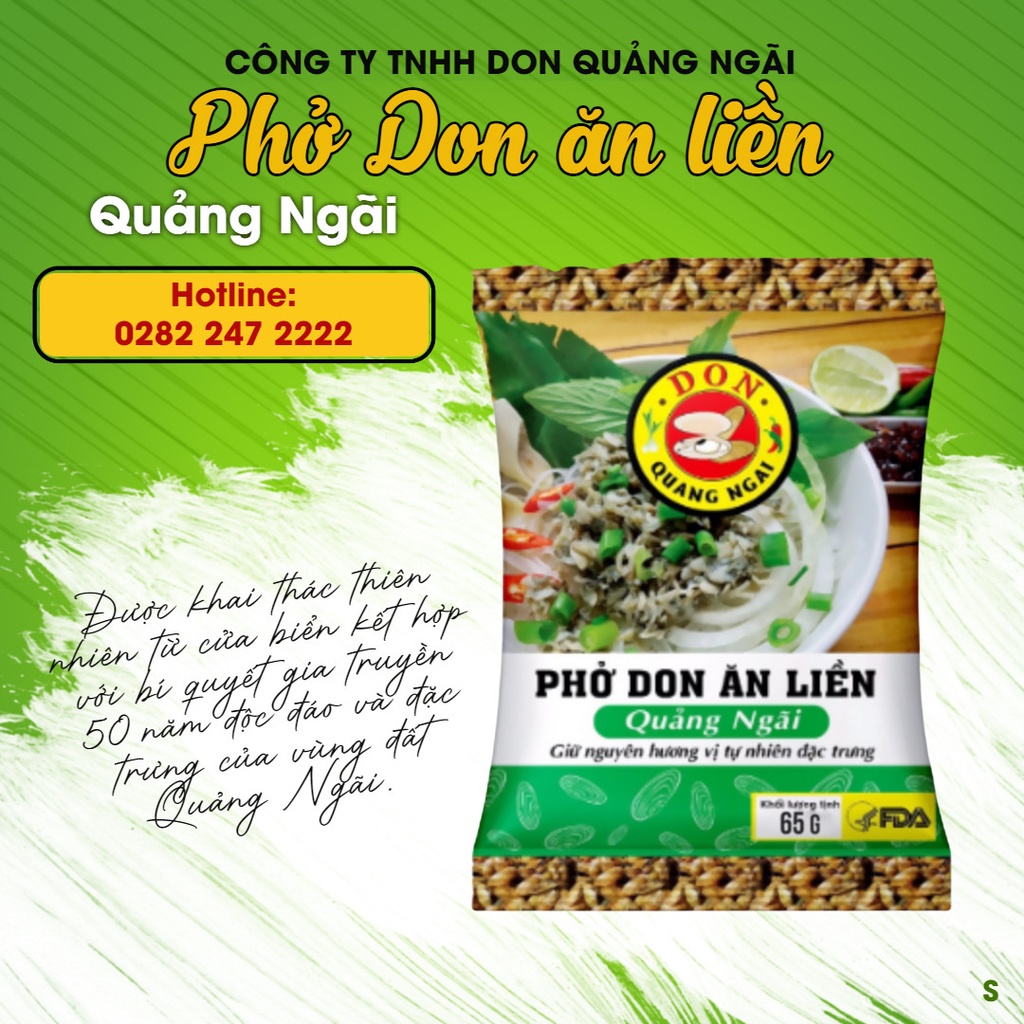 PHỞ DON ĂN LIỀN - ĐẬM ĐÀ ĐẶC SẢN QUÊ HƯƠNG QUẢNG NGÃI