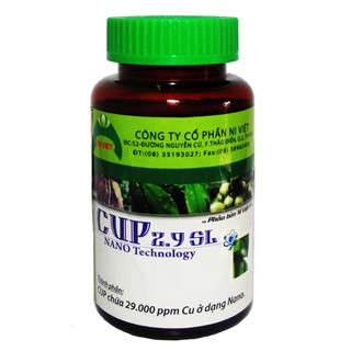 Dinh Dưỡng Vi Lượng Nano Đồng Đặc Trị Nấm Bệnh trên cây trồng CUP 2.9 SL