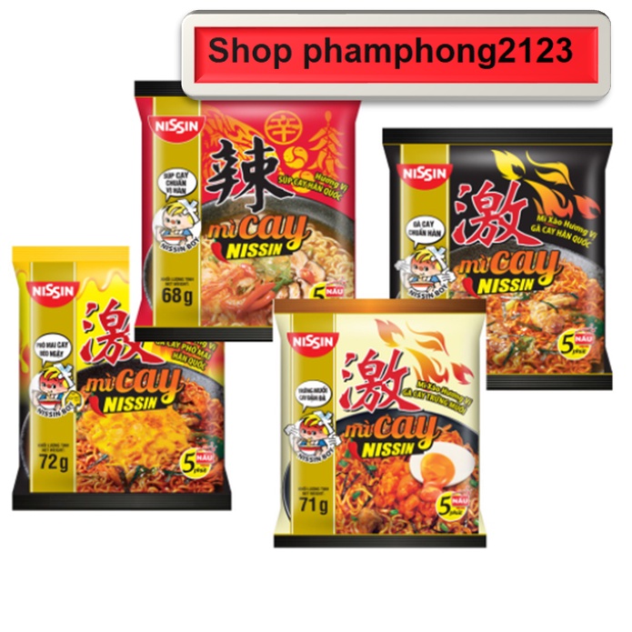 Thùng 30/gói - Mì Cay Hàn Quốc NISSIN Vị Phô Mai