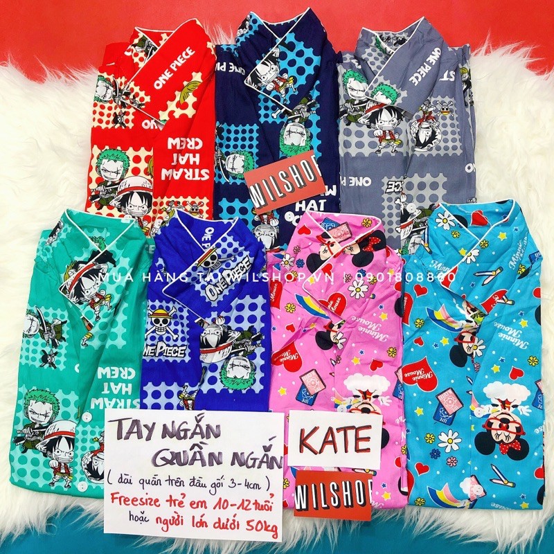 (Dưới 50kg : T.NGẮN - Q.NGẮN) ĐỒ NGỦ PIJAMA THAILAND CAO CẤP 50NN