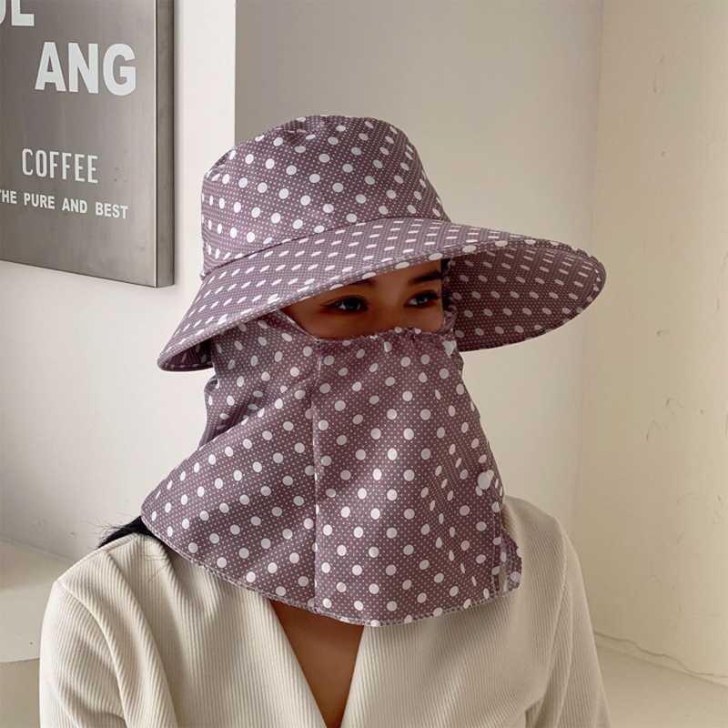 Mũ Chống Nắng Đi Biển Thoáng Khí Kèm Khăn Che Mặt Chống Mồ Hôi Dễ Phối Đồ Bất Ngờ Thời Trang Mùa Hè Cho Nữ