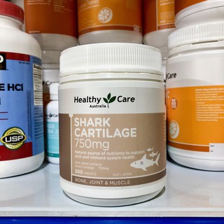 [CÓ NHÃN PHỤ]Sụn Cá Mập Healthy Care Shark Cartilage 750MG - Chai 200 viên