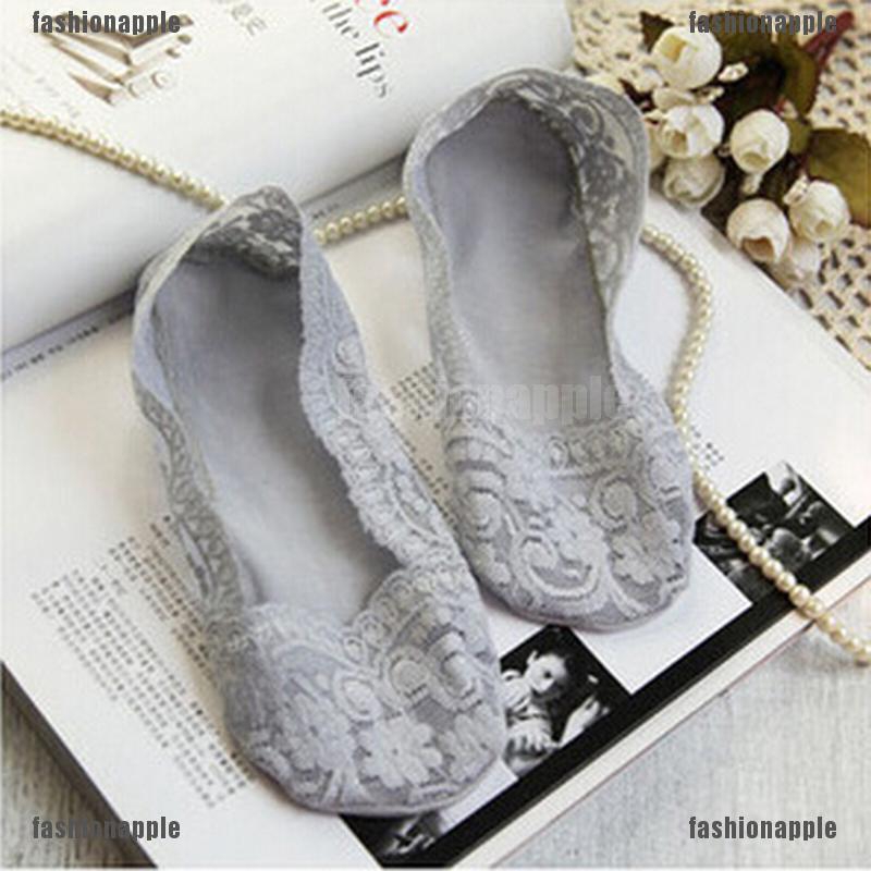 Vớ ren cotton chống trượt cho nữ