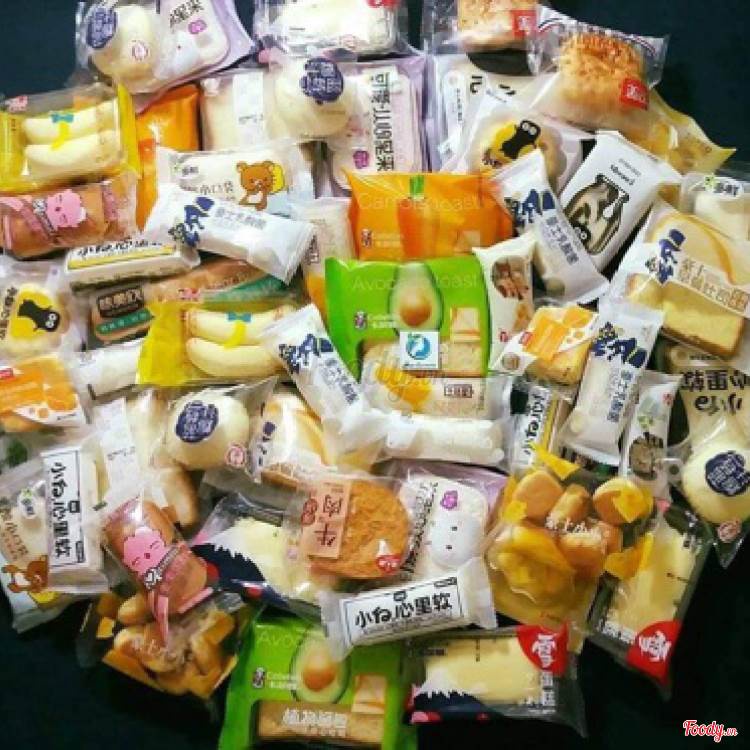 THÙNG 2.2 KG BÁNH TƯƠI MIX ĐÀI LOAN ĐỦ VỊ KHOẢNG 31 CÁI