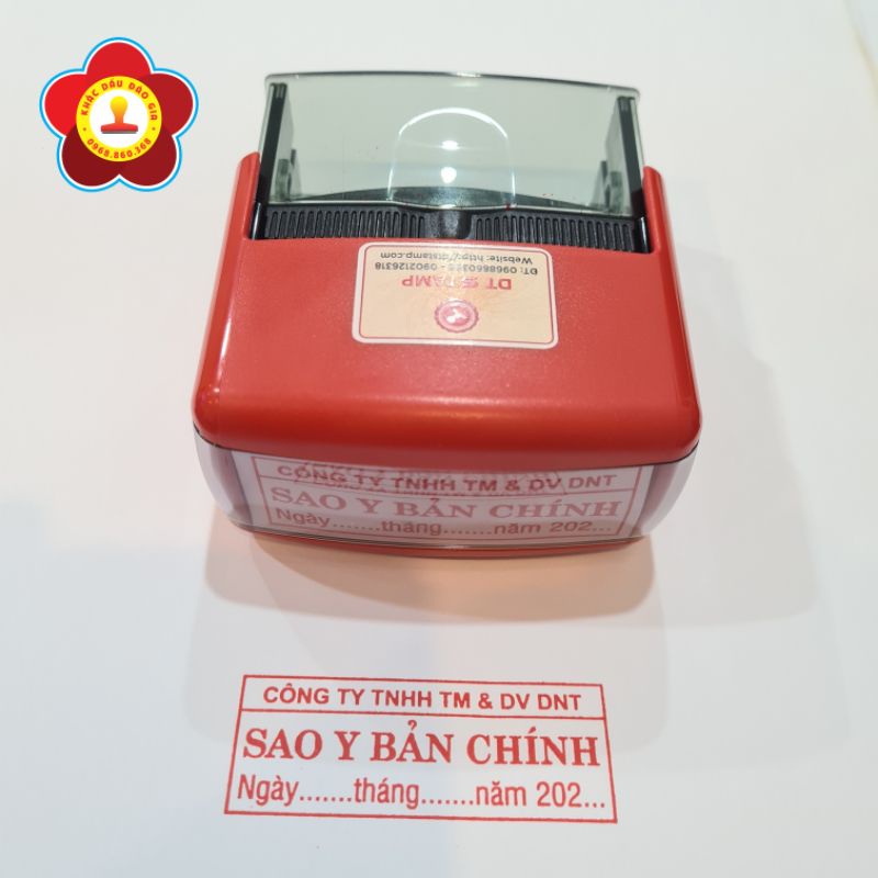 Khắc dấu theo yêu cầu Con dấu Shiny S843 KT 47*18mm. Dấu chức danh, Dấu tên Shop