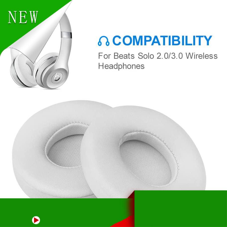 (Hàng Mới Về) Set 2 miếng đệm bằng mút hoạt tính thay thế cho tai nghe chụp tai không dây Solo 2.0/3.0