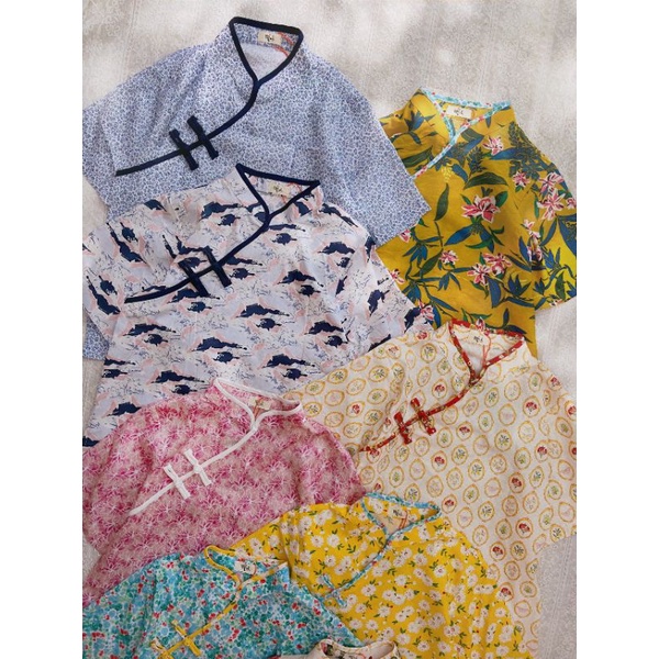 Áo sườn xám hoa 2023