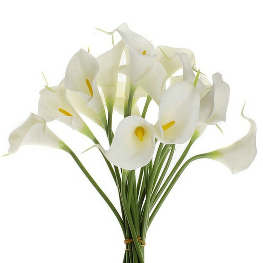 Bó hoa Calla Lily giả 10 bông trang trí nội thất độc đáo