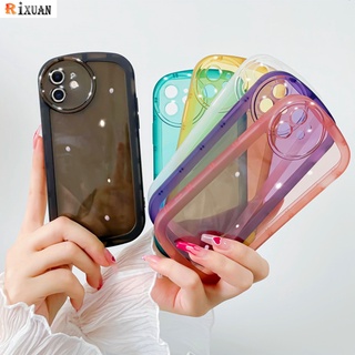 Ốp Điện Thoại Cao Su Mềm Trong Suốt Hình Oval Màu Macaron Cho iPhone13 Pro Max iPhone12 Pro Max iPhone11 iPhone6 6s iPhone7 8 Plus