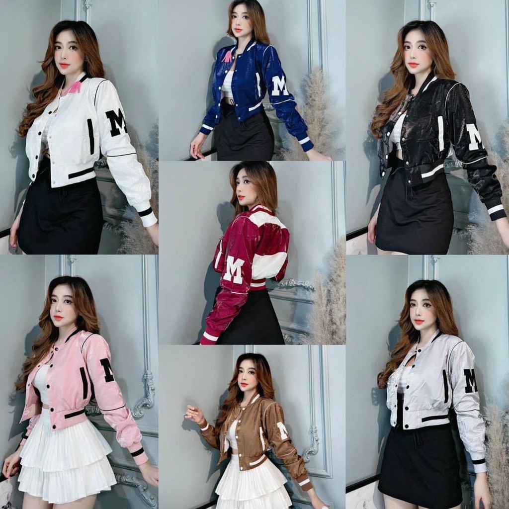 Áo Khoác Nữ MIỄN PHÍ VẬN CHUYỂN Thêu Chữ M Siêu Đẹp Mẫu Khoát Chốn Nắng Phom Lửng Croptop Cá Tính Dành Cho Phái Đẹp