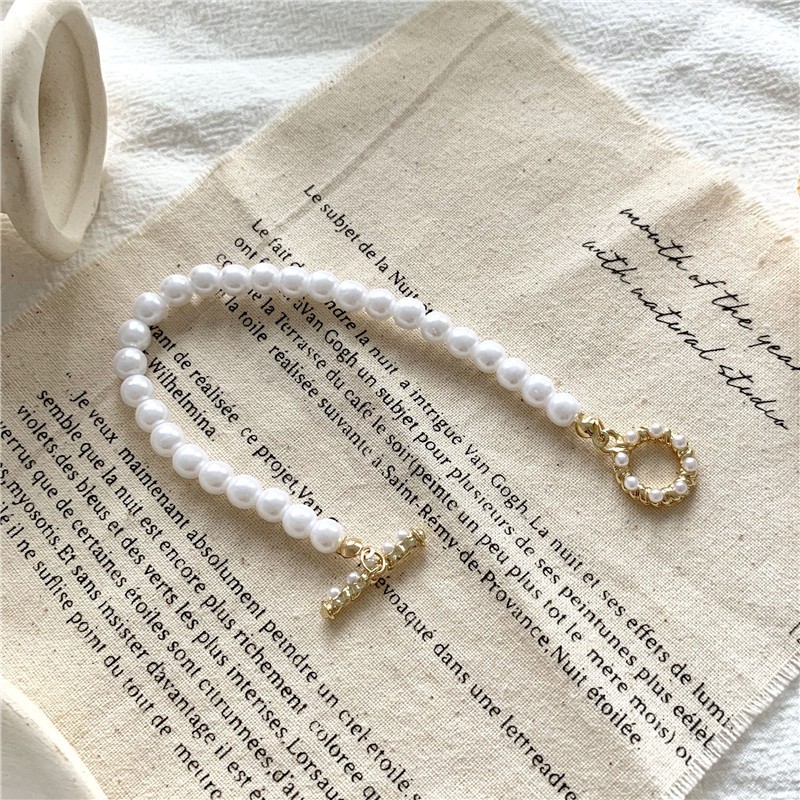 Vòng Tay Đính Ngọc Trai Phong Cách Retro C150