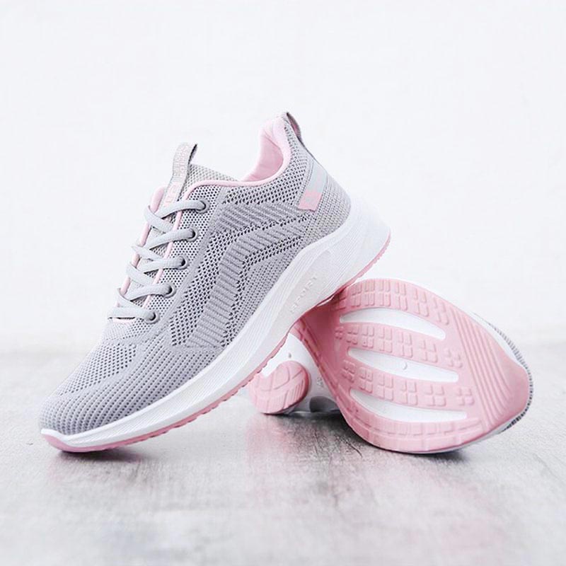 Giày thể thao nữ phong cách 2021 - đế cao 4cm, thân giày dệt thoáng khí
