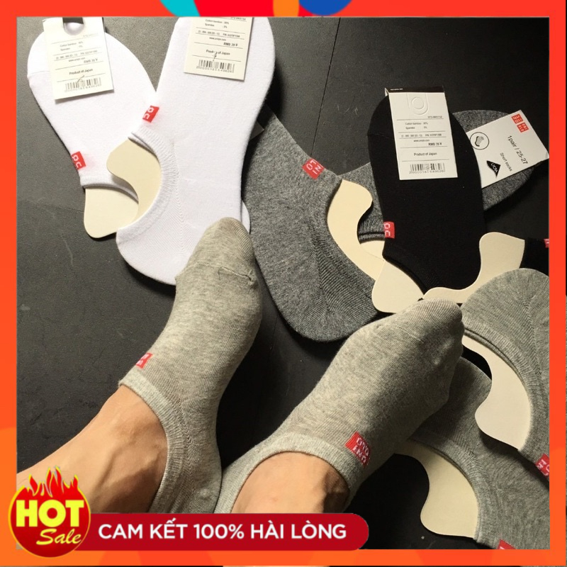 Combo 5 đôi tất (vớ) lười mắt cá chân uniqlo khử mùi cotton thoáng khí - xuất nhật ( giá sỉ )