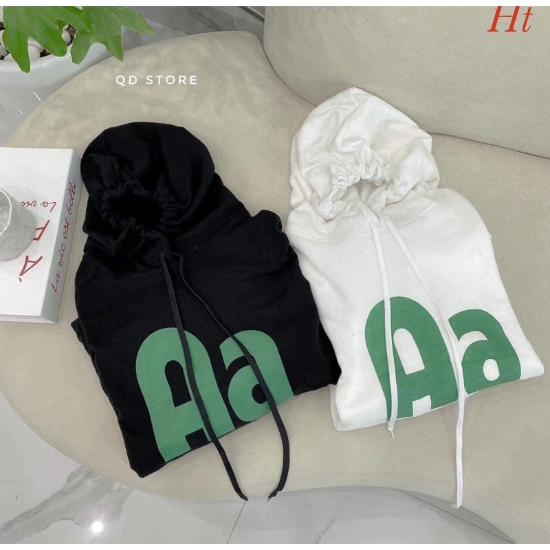 Áo hoodie Aa chữ xanh H2A688
