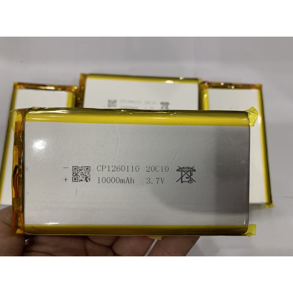 Pin lipo - Pin Lithium-Polymer 3.7V 10000mAh 1260110 mới 100% chuẩn dung lượng- có mạch bảo vệ