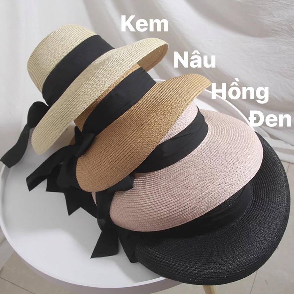 Mũ cói thời trang che nắng