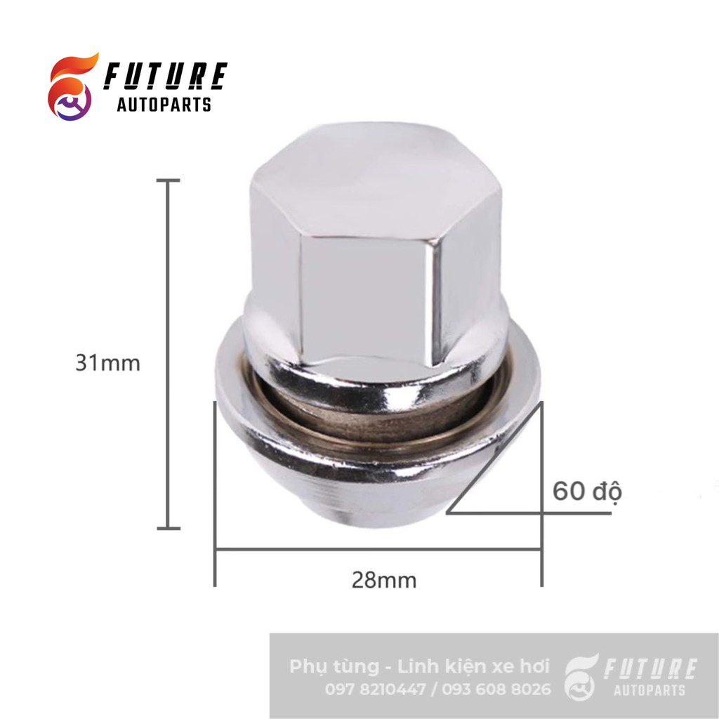 [Ford] Ốc lốp, ốc bánh xe Ford Focus, Ford Fiesta loại hàng đúc khối - Future Autoparts