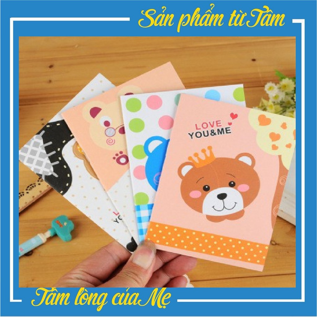 Tập Ghi Chú bằng Giấy Kẻ Ly Tiện Lợi Bìa Dễ Thương