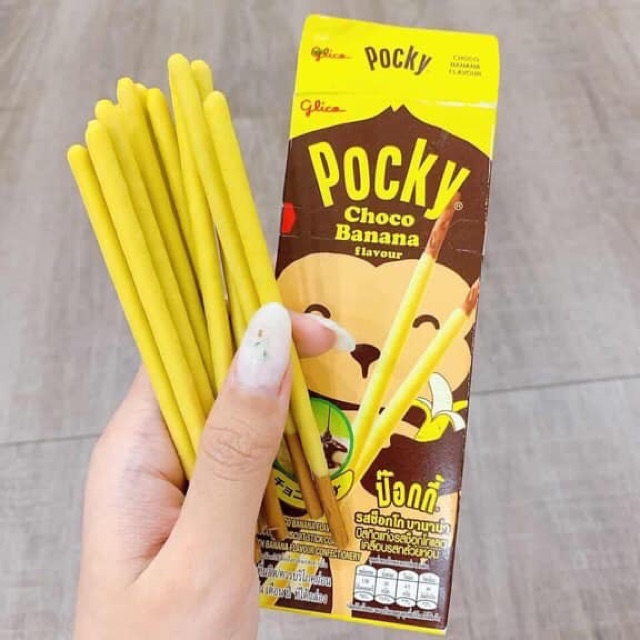 Bánh Pocky chocolate chuối – choco banana hàng chuẩn Thái Lan