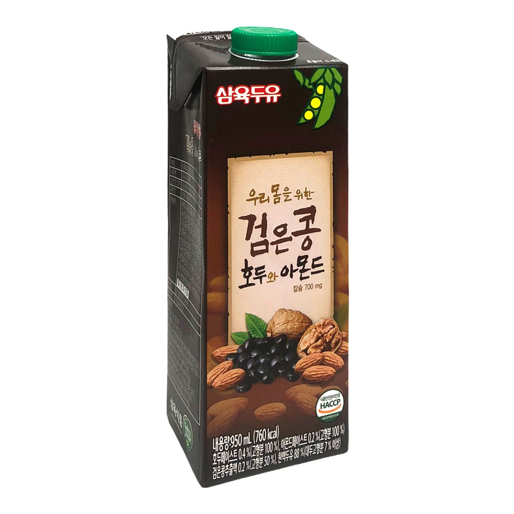 [HÀNG NHẬP KHẨU] Sữa Đậu Đen Óc Chó Hạnh Nhân Hàn Quốc Hộp 950ml