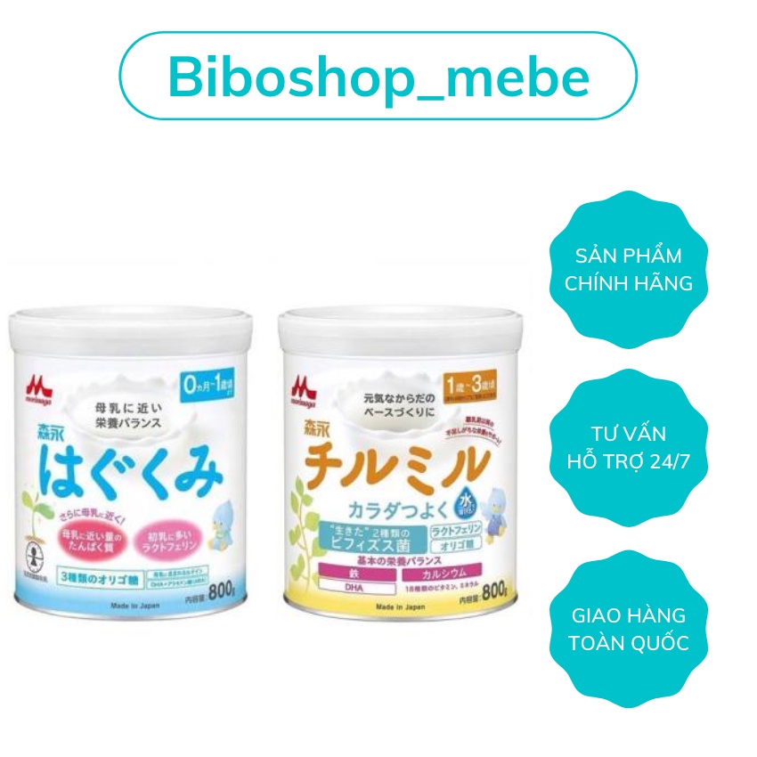 Sữa bột Morinaga nội địa Nhật số 0 1 3 (800) công thức tăng cân và phát triển toàn diện cho bé