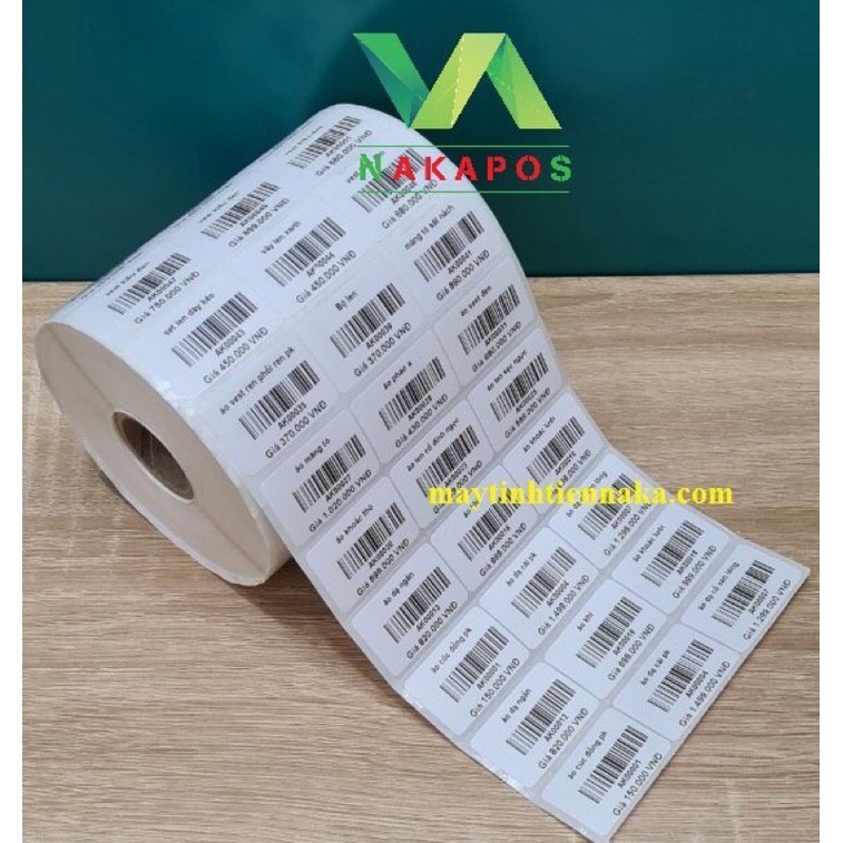 Tem in mã vạch 3 hàng -khổ 35x22x3-loại tem in nhiệt