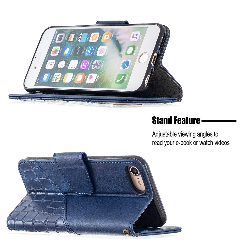 Ốp lưng da gập cho iPhone 8 Plus iPhone 7 Plus iPhone 6 6S Plus